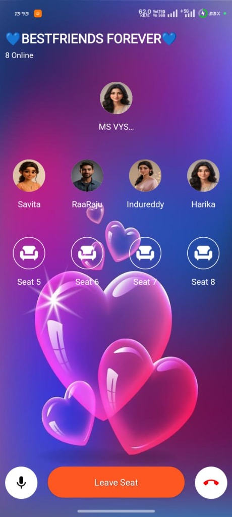 Bestie Rooms Interface